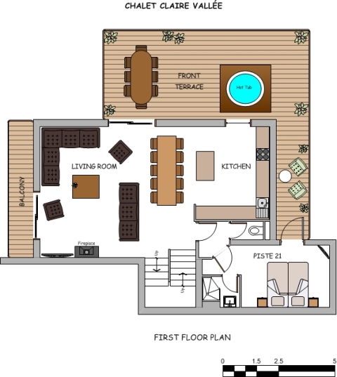 Chalet Claire Vallee Morzine Floor Plan 1
